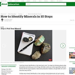 10 Steps to Identify Minerals - Start with the Specimen