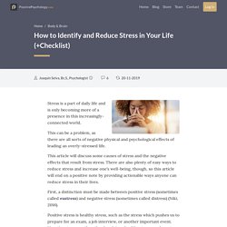 How to Identify and Reduce Stress in Your Life (+Checklist)