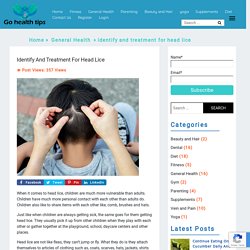 Identify And Treatment For Head Lice