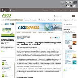 Express 7.17 - Identifying Academic Language Demands in Support of the Common Core Standards