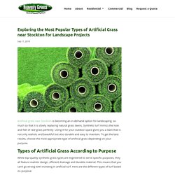 Identifying the Most Popular Types of Artificial Grass near Stockton
