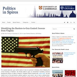 Identifying the Barriers to Gun Control: lessons from Virginia - Politics in Spires