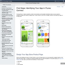 First Steps: Identifying Your App in iTunes Connect
