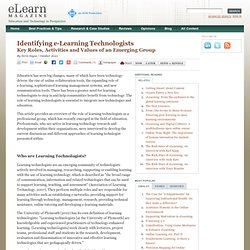 Identifying e-Learning Technologists