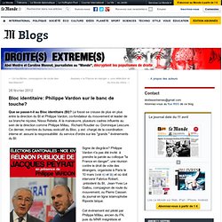 Bloc identitaire: Philippe Vardon sur le banc de touche?