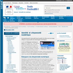 Jeu-questionnaire Identité et citoyenneté numérique