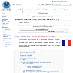 Identité personnelle et identité numérique