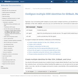 Configuring Multiple SSH Identities for GitBash, Mac OSX, & Linux - Bitbucket