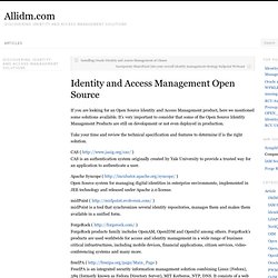 Identity and Access Management Open Source