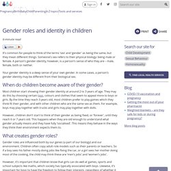 Gender roles and identity in children