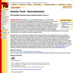 TU Berlin - Hoax-Info - Extra-Blatt: Identity Theft - Datendiebstahl (phishing)
