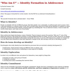 Identity Formation in Adolescence