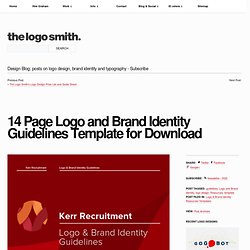 Logo and Brand Identity Guidelines Template for Download