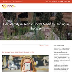 Self Identity in Teens: Social Media Is Getting in the Way