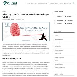 Identity Theft: How to Avoid Becoming a Victim