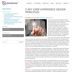 5 Key User Experience Design Principles