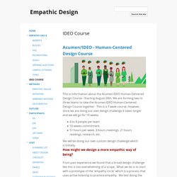 IDEO Course - Empathic Design