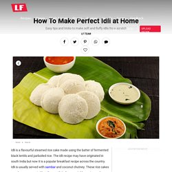 Urad Dal Idli Recipe