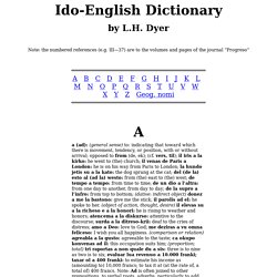 Ido-English Dictionary