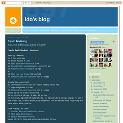 Ido's Blog: Basic training