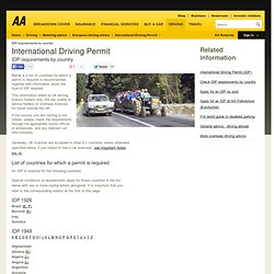 International Driving Permit : International Driving Permit