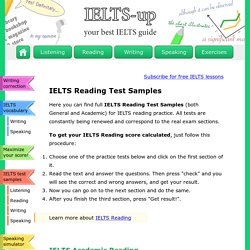 IELTS Reading Practice Tests - IELTS-up