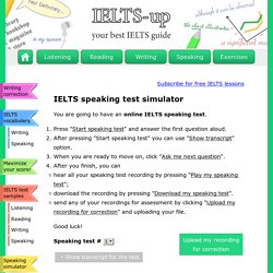 IELTS speaking test simulator