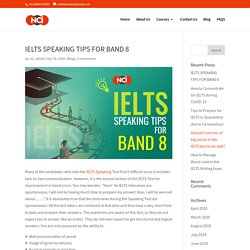 IELTS SPEAKING TIPS FOR BAND 8 - IELTS Speaking