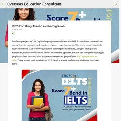 IELTS For Study Abroad and Immigration