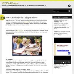 IELTS Study Tips for College Students