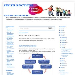 IELTS Tips For Success