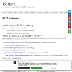 IELTS vocabulary -
