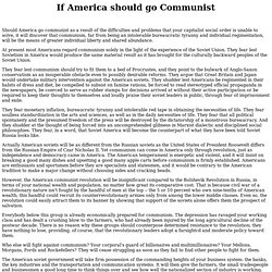 If America should go Communist