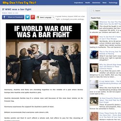 If WWI was a bar fight