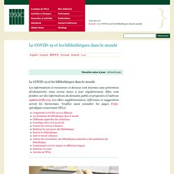 IFLA : Le COVID-19 et les bibliothèques dans le monde