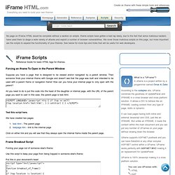 iFrame html, tricks, tips and code