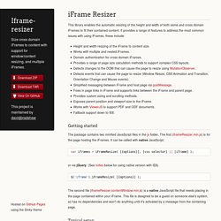 Iframe-resizer by davidjbradshaw