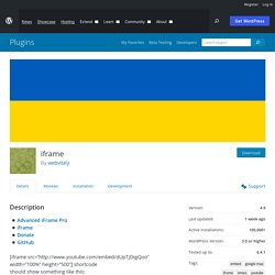 iframe – WordPress plugin