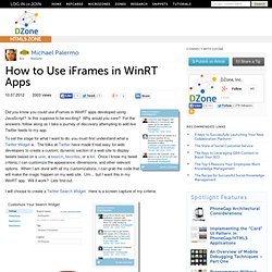 How to Use iFrames in WinRT Apps