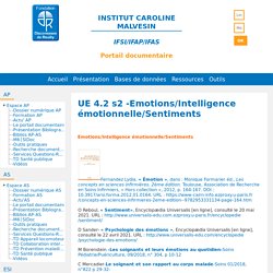 UE 4.2 s2 -Emotions/Intelligence émotionnelle/Sentiments
