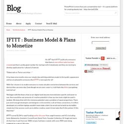 IFTTT : Business Model & Plans to Monetize