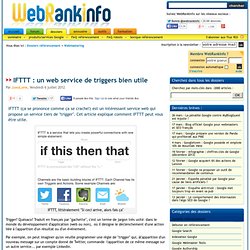 IFTTT : le grand synchronisateur du web (mashups)