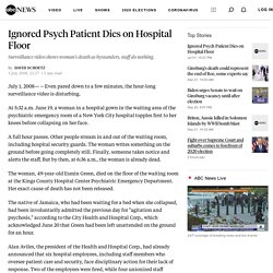 Ignored Psych Patient Dies on Hospital Floor