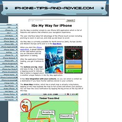 iGo My Way iPhone GPS Application