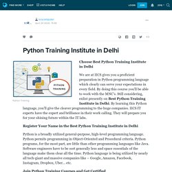 Python Training Institute in Delhi: iicscomputer — LiveJournal