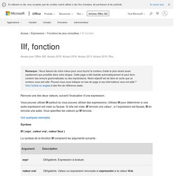 IIf, fonction - Access