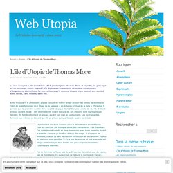 L'île d'Utopie de Thomas More - Web Utopia