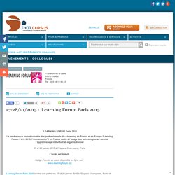 27-28/01/2015 - iLearning Forum Paris 2015