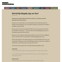Did GCHQ Illegally Spy on You?