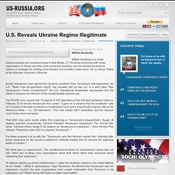 U.S. Reveals Ukraine Regime Illegitimate » American University in Moscow